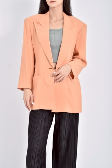 (M) refined elegance翻領橘色外套