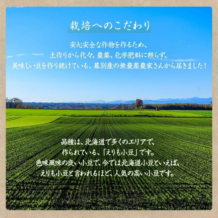 無農薬小豆 えりも小豆 北海道産小豆 農薬化学肥料不使用 北海道幕別町の小豆 自然栽培