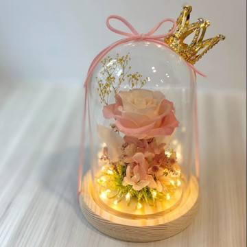【OSTARA FLORIST 奧斯塔拉花藝】女神降臨-粉嫩/紫/紅(可發光)(永生花、乾燥花、情人節、花禮、節日、七夕)