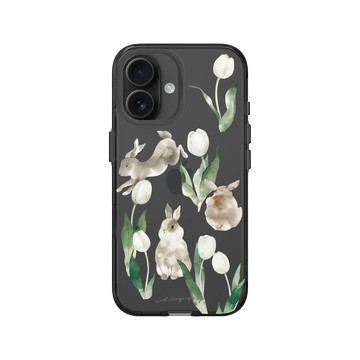 iPhone 16 Clear (相機按鈕) 酷墨灰 - 涼丰 LiangFeng - 野兔鬱金香