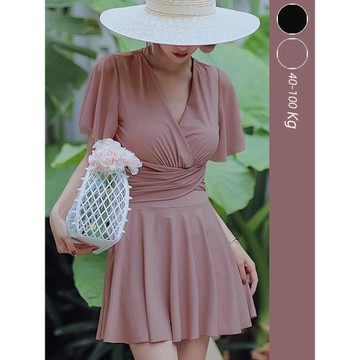 大碼胖mm200斤連體泳衣女泡溫泉顯瘦遮肚分體裙式保守鋼圈平角褲