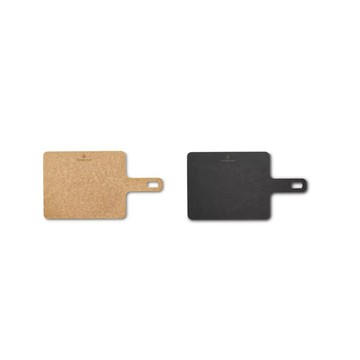 【Victorinox 瑞士維氏】HANDY 系列砧板(229x190x5mm)-咖/黑【墊腳石】