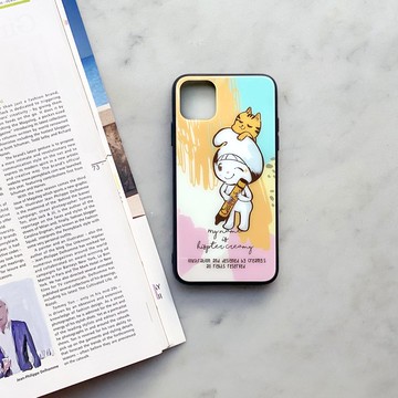 Hipster Creamy 畫畫畫 - 鋼化玻璃手機殼