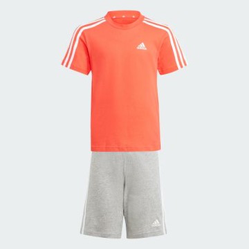 【adidas 愛迪達】 ESSENTIALS 運動套裝 短袖/短褲 童裝 IS2453