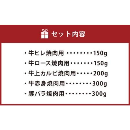 ふるさと納税 おおいた和牛＆米の恵み九重夢ポーク バーベキューセット3 合計1.1kg 大分県九重町