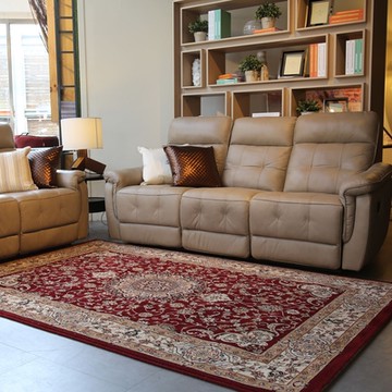 【FUWALY】月光城地毯-繁星紅-160x230CM(地墊 高級感 時尚 質感 客廳 生活美學)