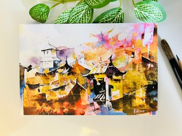 畫中旅途-台灣風景水彩明信片套組9入