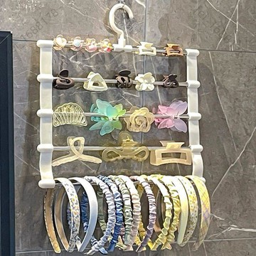 【臺灣有貨 可開票】鯊魚夾收納展示架掛牆髮飾收納神器小飾品頭箍抓夾整理盒置物架子