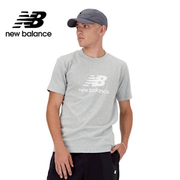 【New Balance】LOGO短袖上衣_男性_灰色_MT41502AG