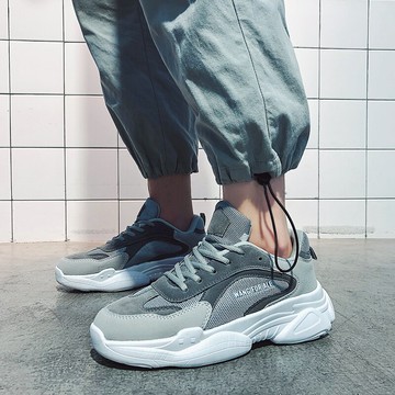 男鞋新款秋季韓版潮流透氣潮鞋百搭男士運動休閑增高帆布板鞋