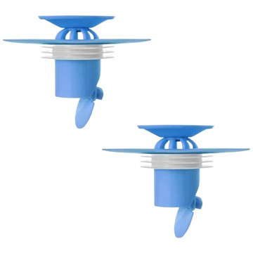 葉子小舖 防臭防蟲集髮排水孔蓋 2入組 單一尺寸 顏色隨機