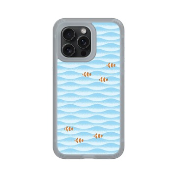 iPhone 15 Pro Max AirX 流變灰 - Ocean Collection: Let's Sea 海洋系列：一路向海 - 海波交響（小丑魚）