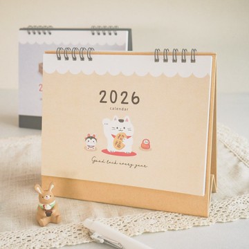 小清新 - 三角桌曆2026年(32K)。JBC-104。月曆