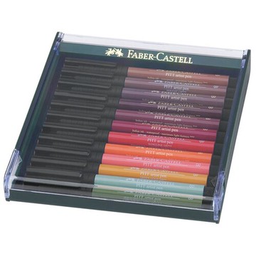 【FABER-CASTELL】輝柏 PITT 藝術筆12色 鄉土色系 / 盒 267422【APP滿額下單10%點數(單一帳號最高5000點)】1/31止