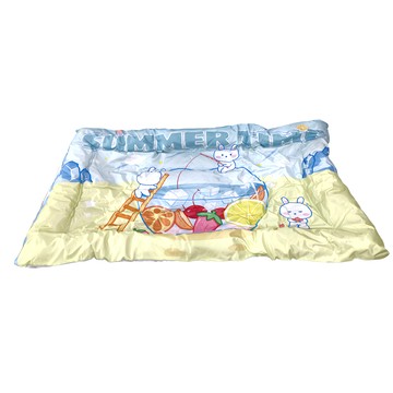 凝膠冰窩 兔兔 凝膠填充 適用於貓咪和狗狗  XL(116 x 68cm)  兔兔果茶 黃色 + 藍色  1個