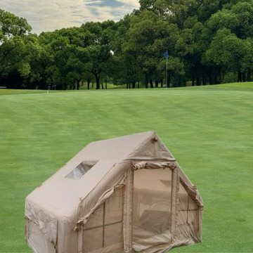 充氣帳篷6.3平米戶外露營過夜防雨厚露營大房間野外小屋便攜