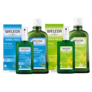 德國原廠版 Weleda 薇莉達  體香爽身噴霧 體香劑 鼠尾草 柑橘 100ml / 200ml(補充包) 附發票【心心哈德】現貨 全館499超取免運｜全場下殺★滿額再享折扣