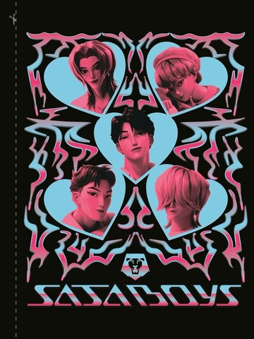 【K-Pop: 獵魔女團】Saja Boys Hearts 迷你海報 (40x50cm)