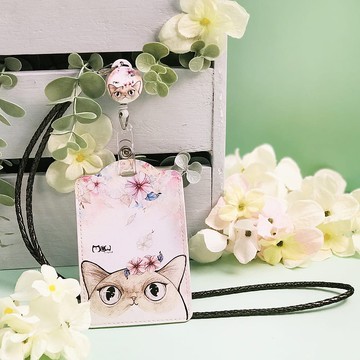 掛繩卡套 | 悠遊卡套 | 識別證套 | 學生證 - 花花貓