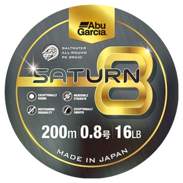 Abu Garcia SATURN 土星 X8 PE線 海水適用全方位PE編織線  長度200m  青綠色  1捲