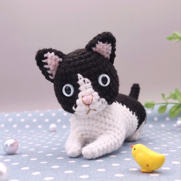 【現貨】 賓士貓 純手工 鉤針編織娃娃