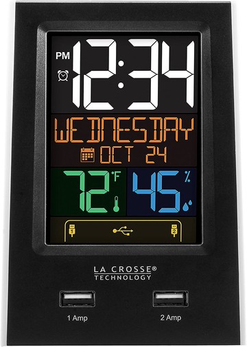 [3美國直購] La Crosse Technology C86224 多功能數位鬧鐘 Dual USB Charging Alarm with nap Timer
