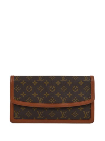 Louis Vuitton Pre-Owned - 1990 Pochette Dam GM clutch bag - women - Leather/Canvas - One Size - Brown