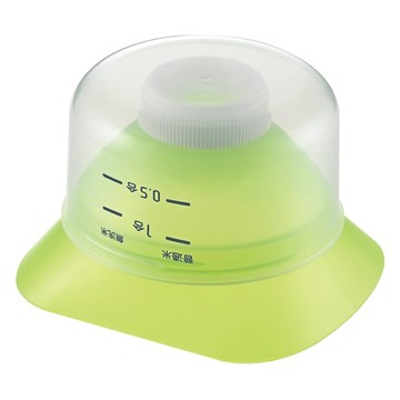 米容器漏斗  綠色 + 透明色  1個