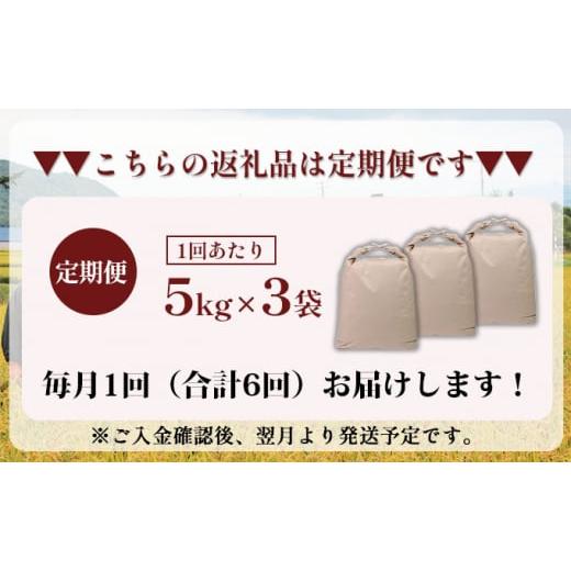 ふるさと納税 北海道 仁木町 6ヵ月連続お届け　銀山米研究会の玄米＜ゆめぴりか＞15kg