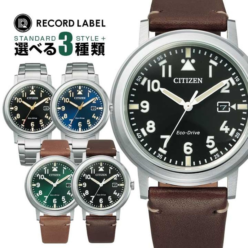 お取り寄せ シチズン レコードレーベル エコドライブ ソーラー 腕時計 メンズ スポーティー レトロ CITIZEN RECORD LABEL  Standard Style+ 国内正規品 | LINEブランドカタログ