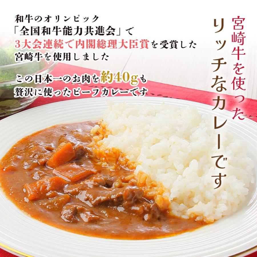 送料無料 [ばあちゃん本舗] レトルトカレー 宮崎牛ビーフカレー 200g×2袋セット  和牛オリンピック 宮崎牛 リッチ 内閣総理大臣賞 日本一