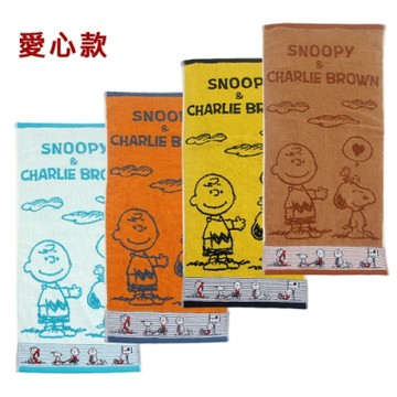 史努比Snoopy台灣製-純棉撞色緹花毛巾-2條組