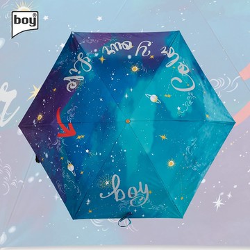 boy三折極輕防曬鉛筆傘 - 夜魅