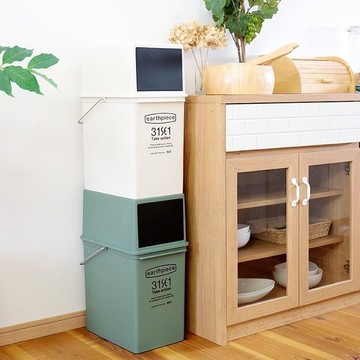 【like-it】earthpiece 前開式可堆疊垃圾桶17L