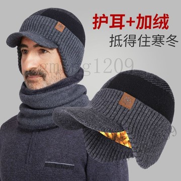 【保暖防風】新款中老年人帽子 男士鼕季爸爸毛綫帽 保暖鼕天老人騎車爺爺針織帽 男款毛帽 透氣帽子 免運