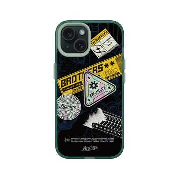 iPhone 15 Clear 憂墨綠 - 職棒-中信兄弟 Brothers - 兄弟精神Stickers