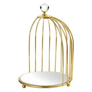 bencross 本心本來 淺亮金鳥籠單層收納架 規格20*20*24cm  ben-L50024  1個