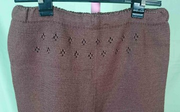 【震撼精品百貨】Hello Kitty 凱蒂貓 針織長褲 咖啡 震撼日式精品百貨