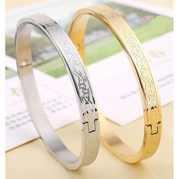 C3271 火燒雲圖騰手環 醫療鋼手鐲 中國風手鍊 不生鏽手鏈 韓國明星相似款 男生女生情侶情人禮物飾品 鈦鋼