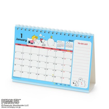 真愛日本 預購 史努比 SNOOPY 日本製 三角桌曆 M 2027年 桌曆 月曆 行事曆 卡通桌曆