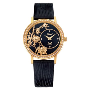 【Ogival 愛其華】鳥語花香石英珠寶錶 (380-90DLR)