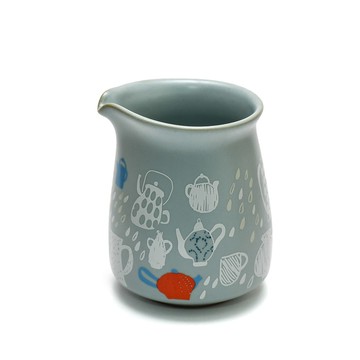 陶作坊│小茶海(貼花)_粉青_220ml