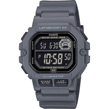 CASIO 卡西歐 運動訓練10年電力手錶-鐵灰 WS-1400H-8BV