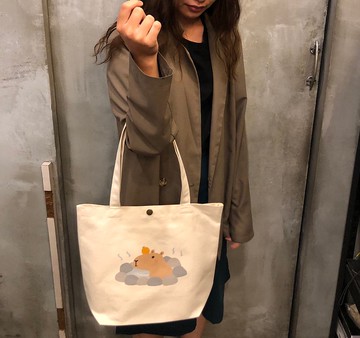 水豚 L size 帆布袋