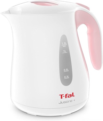 【日本代購】T-fal 特福 1.2L 電熱水壺 Justin+ KO4907JP 粉色
