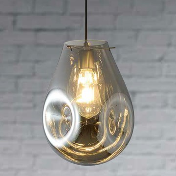 電鍍煙灰色玻璃造型吊燈 36-61463