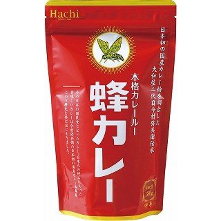 ハチ食品 蜂カレー 本格カレールー 中辛 9皿分 180g×12袋（1ケース）