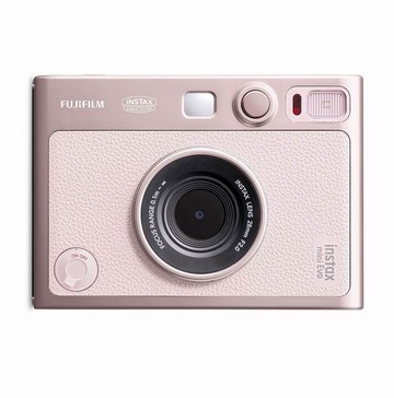 【FUJIFILM 富士】玫瑰粉送原廠粉色皮套+20張相紙+128G卡+相冊 Instax Mini EVO 混合式拍立得相機 新款Type-C接孔(台灣公司貨 保固一年)
