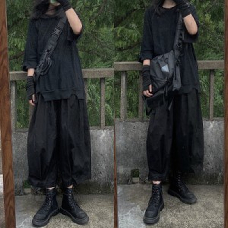 ゴスロリ系 パンツ 袴パンツ ワイドパンツ ハイウエスト レトロ ストリート系 病み可愛い オルチャン 原宿系 10代 代 通販 Lineポイント最大get Lineショッピング