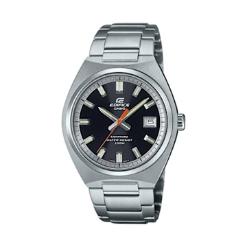 CASIO 卡西歐 EDIFICE 纖薄簡約 藍寶石水晶玻璃 經典黑 日期顯示窗 EFB-109D-1A_38.5mm